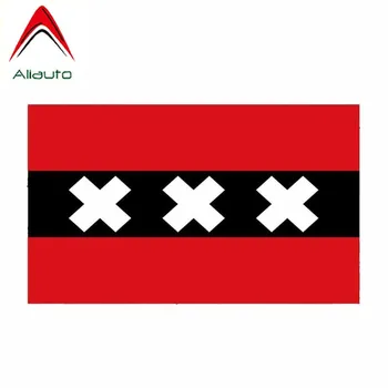 

Aliauto Motorcycles Car Accessories Amsterdam Flag Sticker Reflective Waterproof Cover Scratches Decoration Decal PVC,17cm*10cm