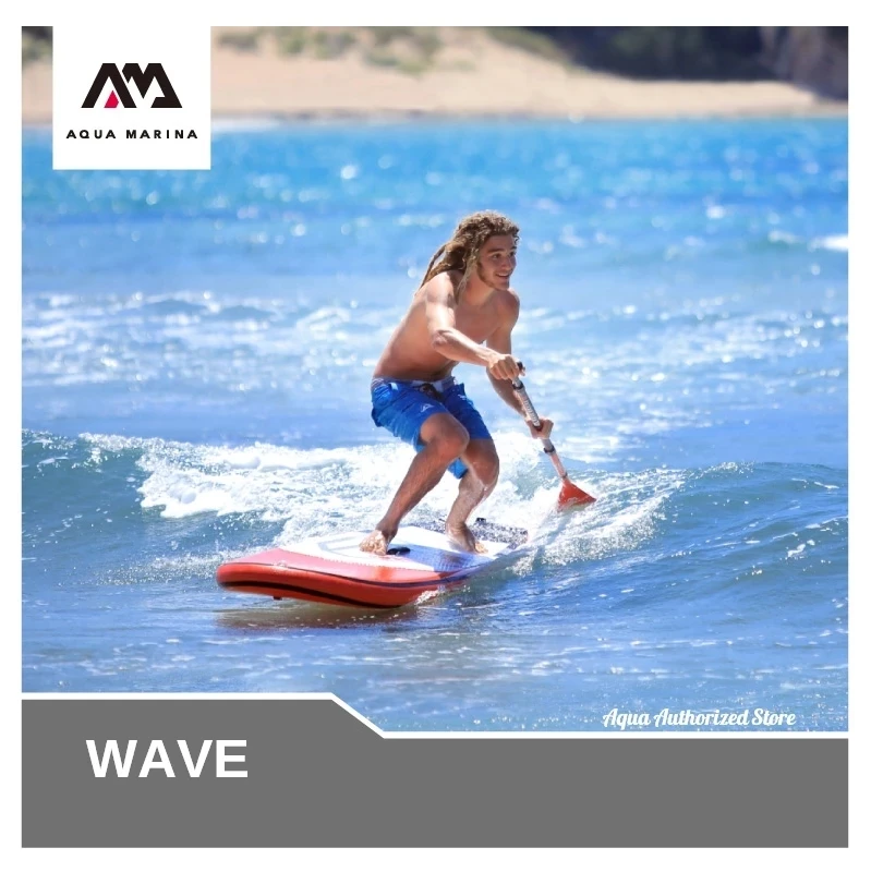 Доска для серфинга Aqua Marina 2020 WAVE надувная доска сапсерфинга водного спорта 265x75x10