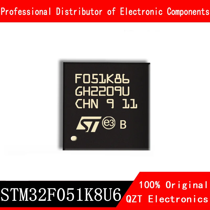 5pcs/lot new original STM32F051K8U6 STM32F051 UFQFPN-32 microcontroller MCU In Stock stm32f051c8t6 stm32f051r8t6 stm32f070cbt6 stm32f070rbt6 stm32f051c8 stm32f051r8 stm32f070cb stm32f070rb stm32f051 stm32f070 stm