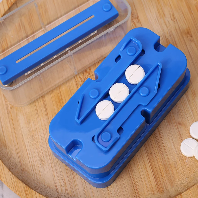 1PC Pill Cutter Splitter Portable Pill Cutter Box ablet Cutter Splitter