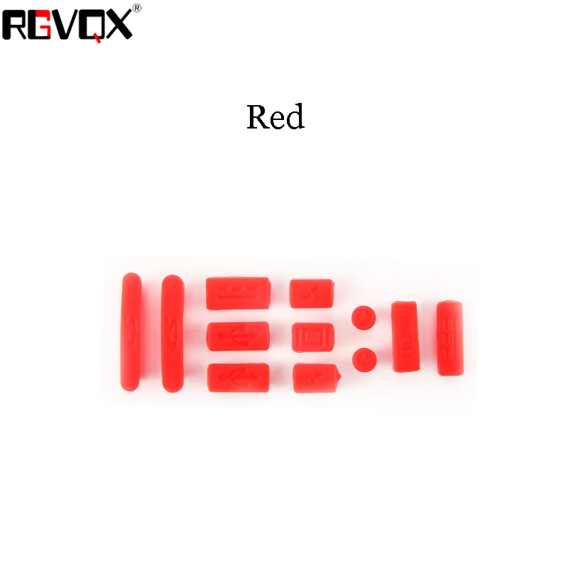 12 шт. цветная мягкая силиконовая Пылезащитная заглушка для Macbook Air 1" 11" retina порты ноутбука резиновая Пылезащитная заглушка Cov - Color: red