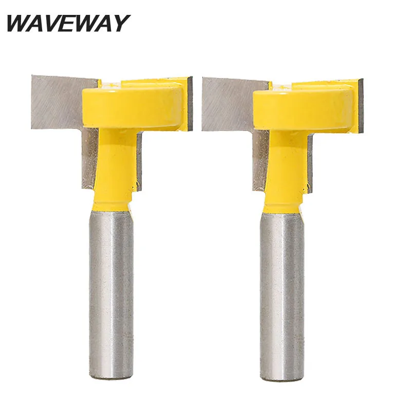 

WAVEWAY 8mm Shake T-Slot & T-Track Slotting Bit Milling Trimmer Woodworking Cutter Tool Straight Edge Blade Router Bit For Wood