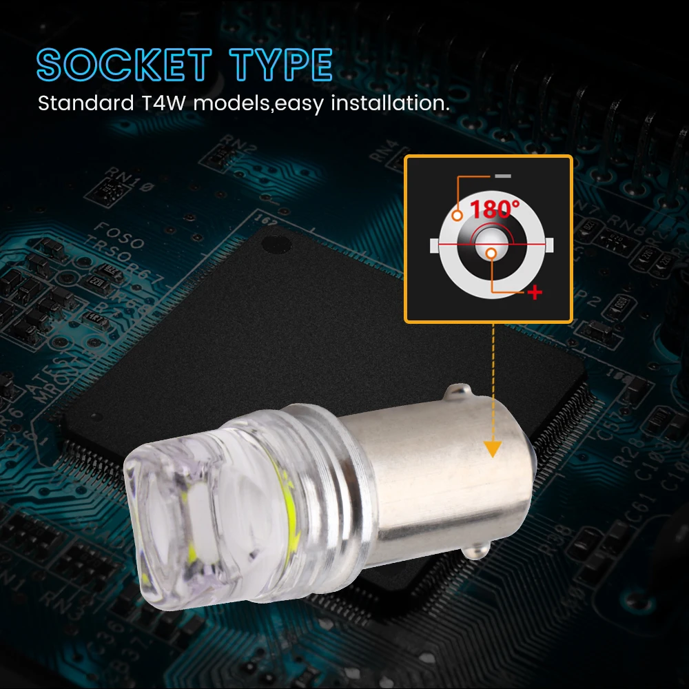 YM E-Bright BA9S T4W T11 5630 2 SMD 6V 6,3 V DC светодиодный свет для автомобиля Стайлинг 194 168 Авто Лампы Розовый теплый белый синий красный 10 шт