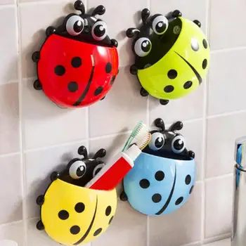 

Kids Toothbrush Holder Sucker Children Suction Hooks Toothpaste Wall Suction Bathroom Accessories