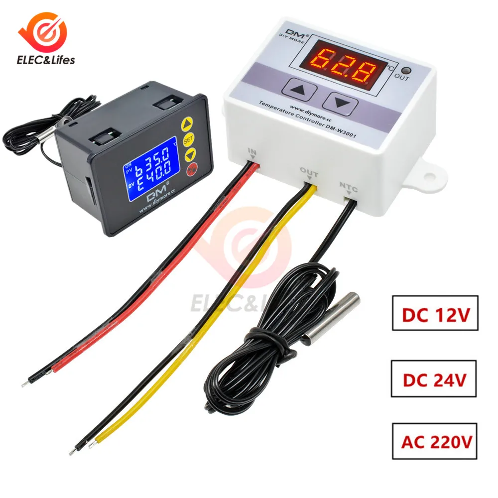 Termostato Per Cova Termostato Digitale ESTINK XH-W3001 - 12V 120W Con