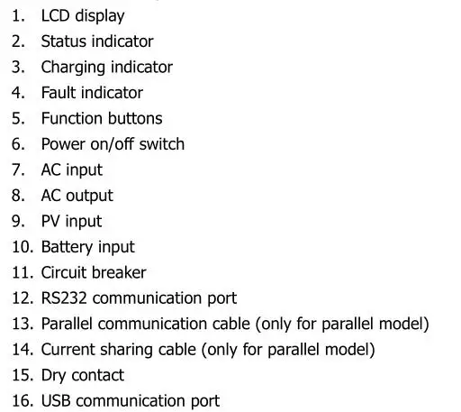 5kw parallel operation hybrid solar inverter solar energy inverter