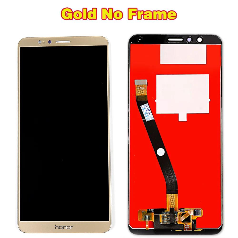 Huawei Honor 7X BND-L21 BND-L22 BND-L24 5,93 дюймов ЖК-дисплей для Mate SE, сенсорный экран, дигитайзер, для сборки рамка с бесплатными инструментами - Цвет: Gold without Frame