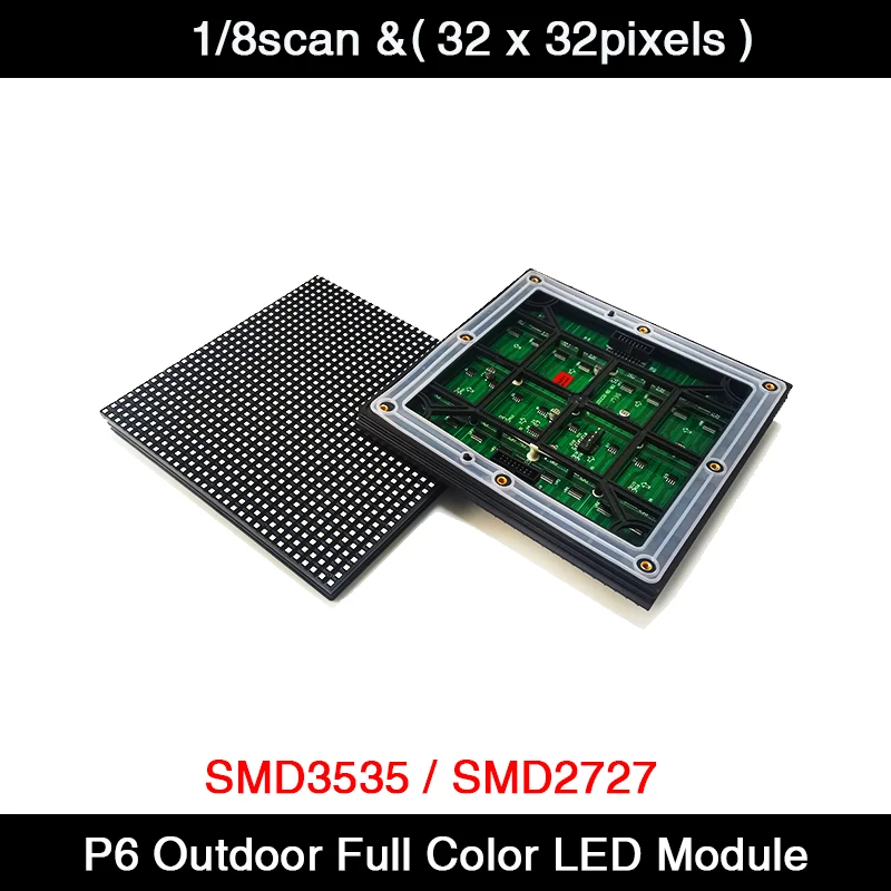 China Manufacture Outdoor P6 LED Display Screen 192x192mm IP65 Waterproof 1/8Scan Full Color Module | Электронные компоненты и
