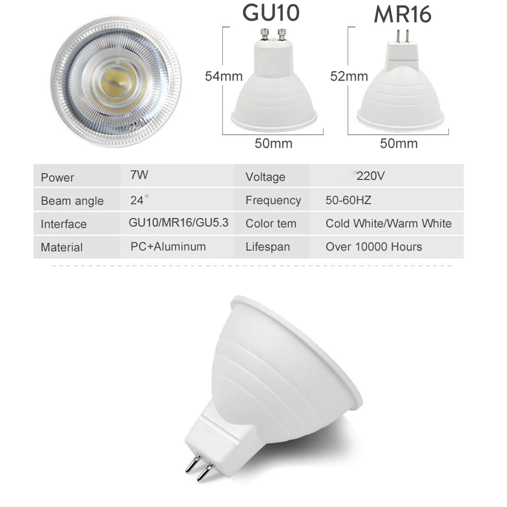 Lâmpada de Mesa, Downlight, Branco Frio, Branco