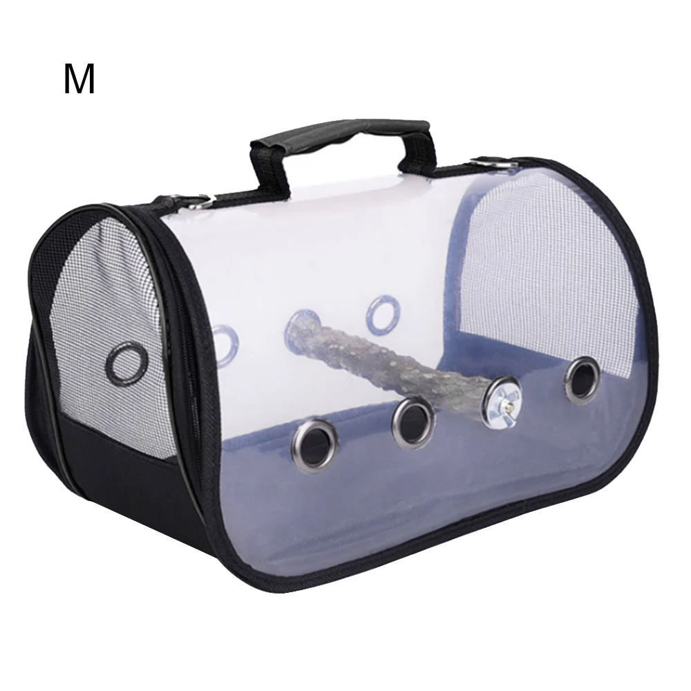as shown Bird Transport Cage Outdoor Travel Carrier Breathable Space Parrot Go Out Backpack Multi-functional Bird Carrier with Perch - Цвет: as shown