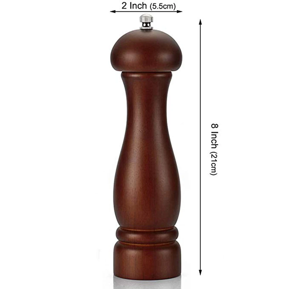 Hot Wooden manual pepper seasoning grinder adjustable vertical high salt bottle seasoning tool kitchen tool