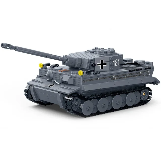 KAZI, большой Танк Panzer IV, 1193 шт., строительные блоки, военная армия, конструктор, наборы, Обучающие сборочные игрушки для детей, подарки - Цвет: 6104 1010pcs