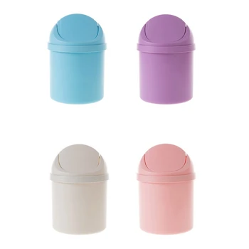 

Unique Mini Small Trash Can Multi-function Household Shake Lid Type Waste Bin For Desktop Rubbish Bin