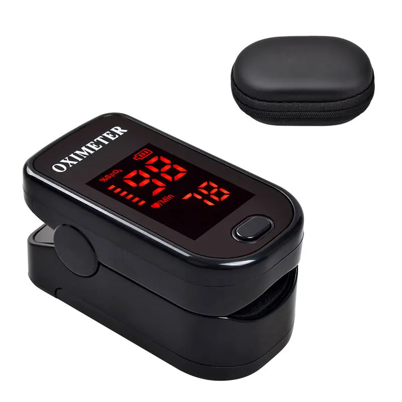 K4 Black with case Пальчиковый пульсоксиметр со чехол нажатием Oximetro pulso de dedo светодиодный оксиметры импа Ульс Сатуратор Pulsioximetro - Цвет: K4 Black with case