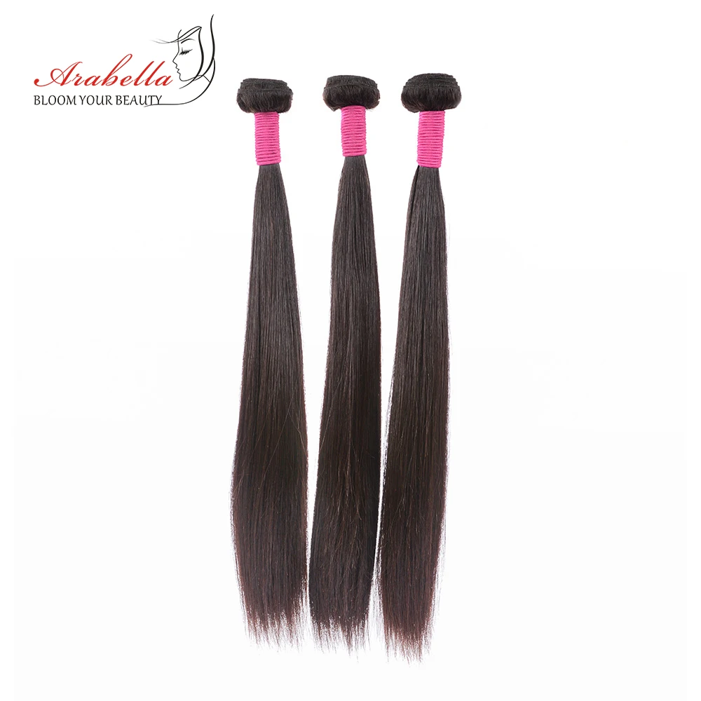 

Peruvian Straight Hair Weave Bundles 3/4 Pieces Natural Color Remy Hair Extension Arabella Hair