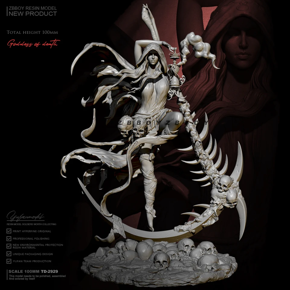 DIYフィギュア用レジンモデルキット,100mm,組み立て済みTD-2929