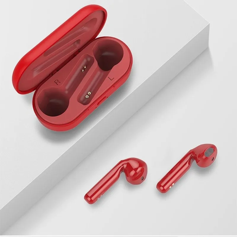 L8 Bluetooth 5,0 наушники, беспроводные наушники, отпечаток пальца, сенсорные спортивные наушники, беспроводные наушники, 3D стерео, двойной микрофон, шумоподавление - Цвет: L8 red