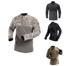 Военные Для мужчин s камуфляж тактический футболка, брендовая детская футболка с длинными рукавами хлопковые дышащие боевой Frog рубашка Для мужчин Training рубашки для мальчиков
