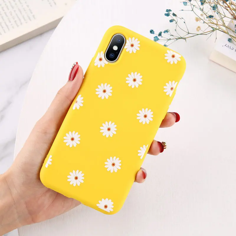 Чехол для телефона Moskado Flowers для iPhone 11 Pro X XR XS Max 7 8 6 6s Plus 5 5S SE Хризантема Цветочный Мягкий ТПУ силиконовый чехол - Цвет: 6680Y