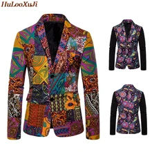 HuLooXuJi новые мужские костюмы больших размеров ретро повседневный хлопок и лен с принтом вечерние платья для ночного клуба куртка цельные купальники Размер США: M-4L