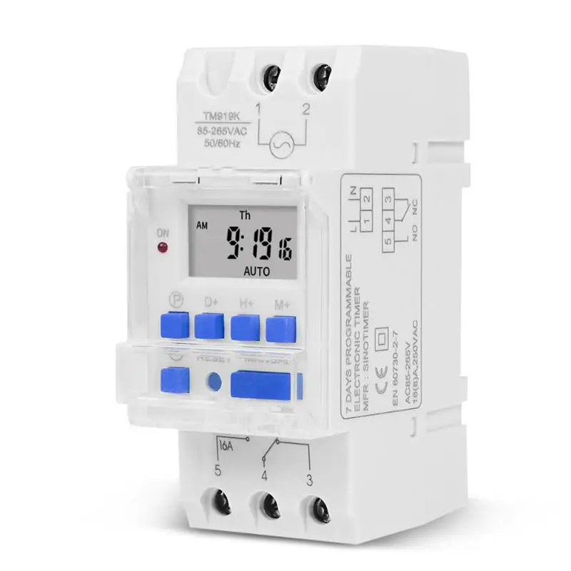 

Weekly Programmable Timing Switch DB Board Stable Automatic Cycle Relay Controller 16A Home Electronic Accessories