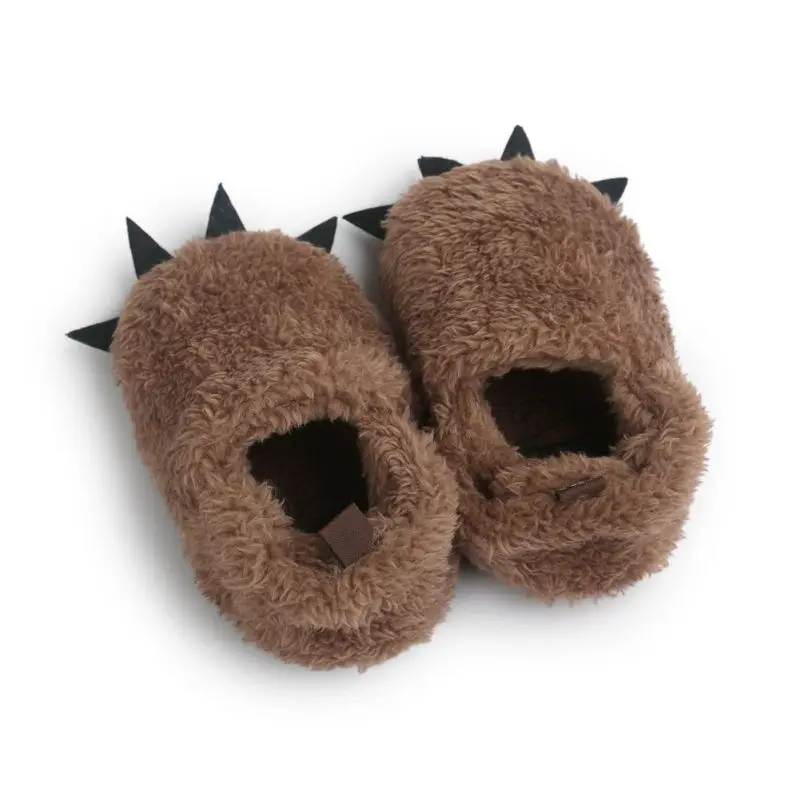 Лидер продаж, весенне-осенне-зимняя обувь для маленьких мальчиков и девочек удобные хлопковые тапочки с милыми рисунками для первых походов 0-18 месяцев