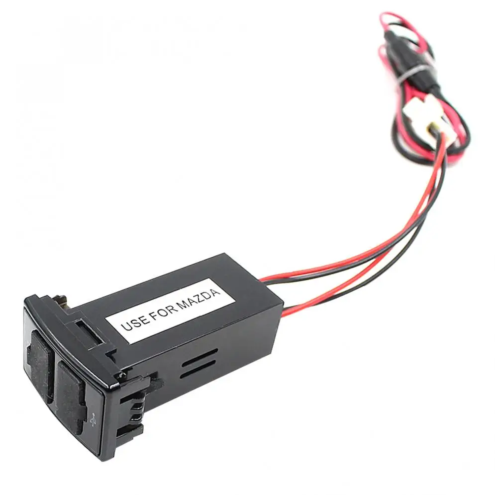 Строительство специального автомобиля 5V 2.1A Dual USB Интерфейс Зарядное устройство USB аудио Вход разъем для Mazda