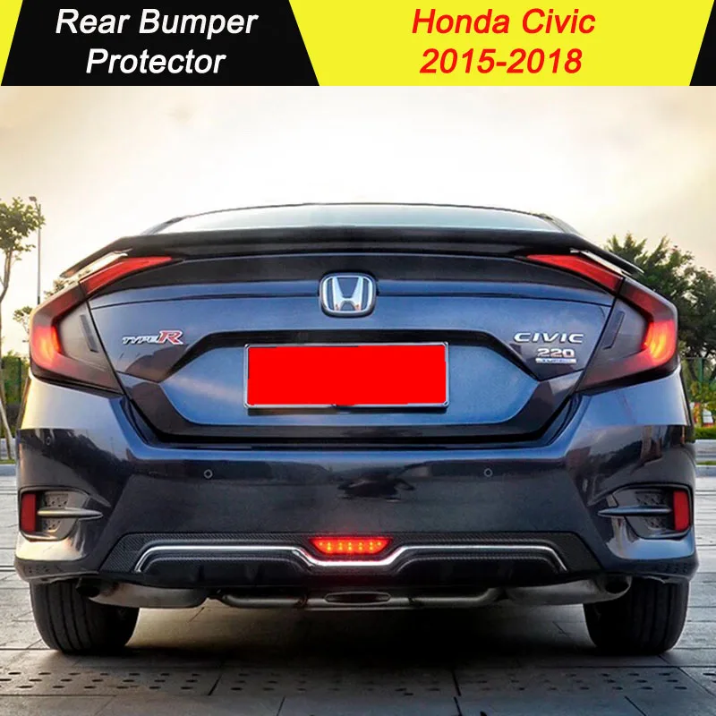 Диффузор, губа на задний бампер для honda civic задний бампер диффузор защитные бамперы для honda civic