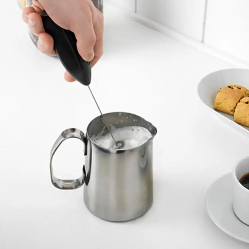 Household Kitchen Egg Mixer Mini Hand Mixing Electric Mixer Efficient Coffee Milk Food Mixing Tool 2 Color Handle Mixer