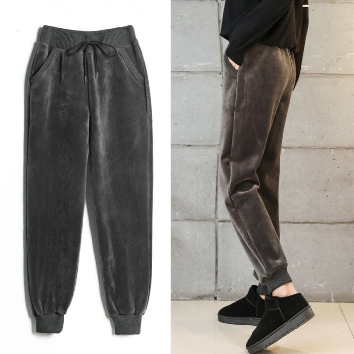 Новые женские теплые брюки, брюки, тонкие спортивные штаны, повседневные зимние спортивный костюм для бега