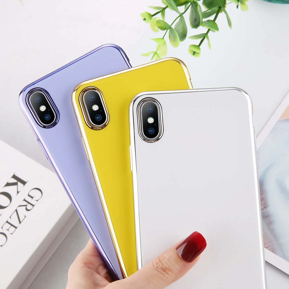 

Moskado Candy Color Plating Phone Case for iphone XS MAX XR X Solid Color for 8 7 6 6S Plus Mint Green TPU Cover