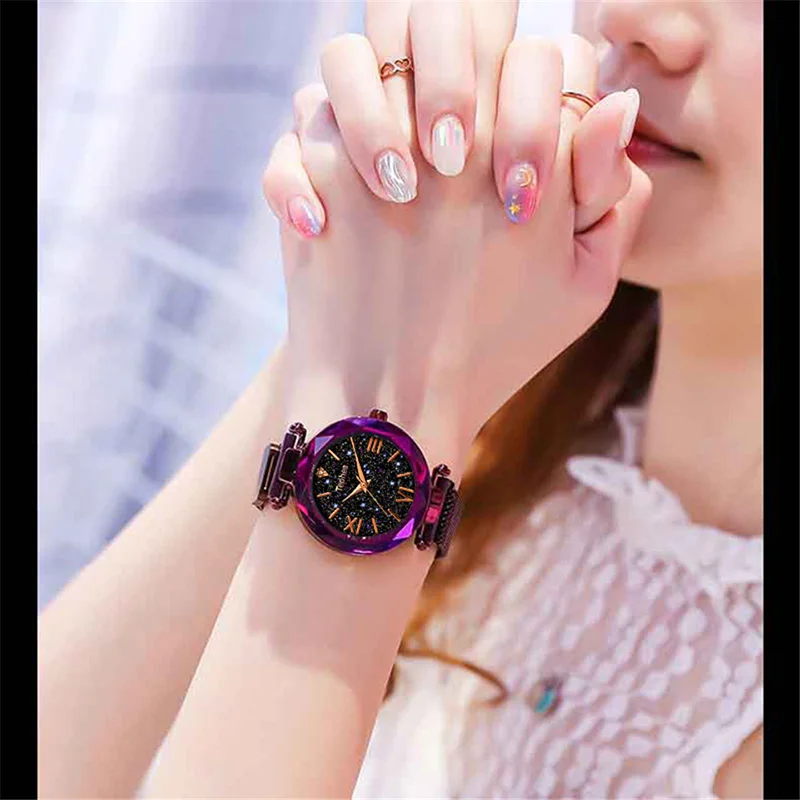 Luxury Women Watches Magnetic Starry Sky Female Clock Quartz Wristwatch Fashion Ladies Wrist Watch reloj mujer relogio feminino (5)