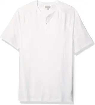 

new Men's Slim-fit Short-Sleeve Slub Henley T-Shirt Short Casual Cotton O-Neck
