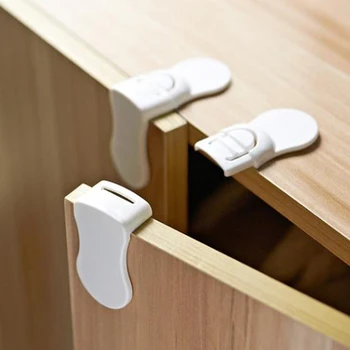 

4pcs Plastic Baby Safety Protection From Children In Cabinet Boxes Lock Drawer Door Terminator Security Product Lock Safety Tool