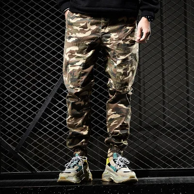 3 Мужские брюки-карго Camo Joggers тактические брюки милитари камуфляж мульти-Спортивные Брюки с карманами мужские повседневные брюки карго плюс размер - Цвет: 3