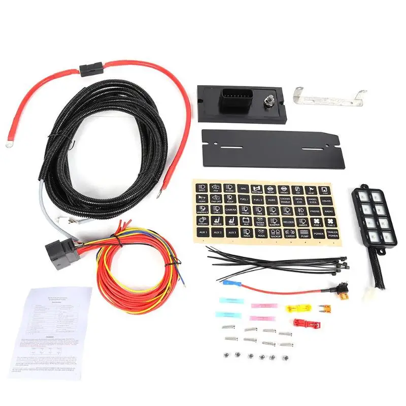 

12V/24V Touch Screen 8 Gang Switch Panel Touch Bluetooth Control Box for Wrangle Integrated Circuit Design Simple Circuit