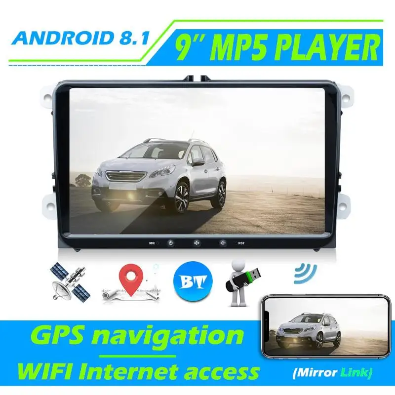 " Android 8,1 стерео MP5 плеер gps навигация Bluetooth WiFi FM радио для VW SEAT Altea ab 05/2004 Толедо ab 12/2004