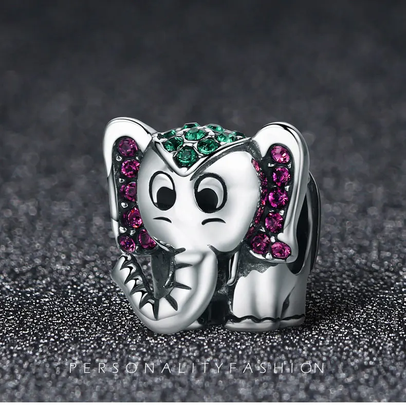 Бусины Starland Flying Dumbo, серебро 925 пробы, слон, сверкающие чешские бусины в виде животных, подходят для женщин, браслет, ювелирные изделия