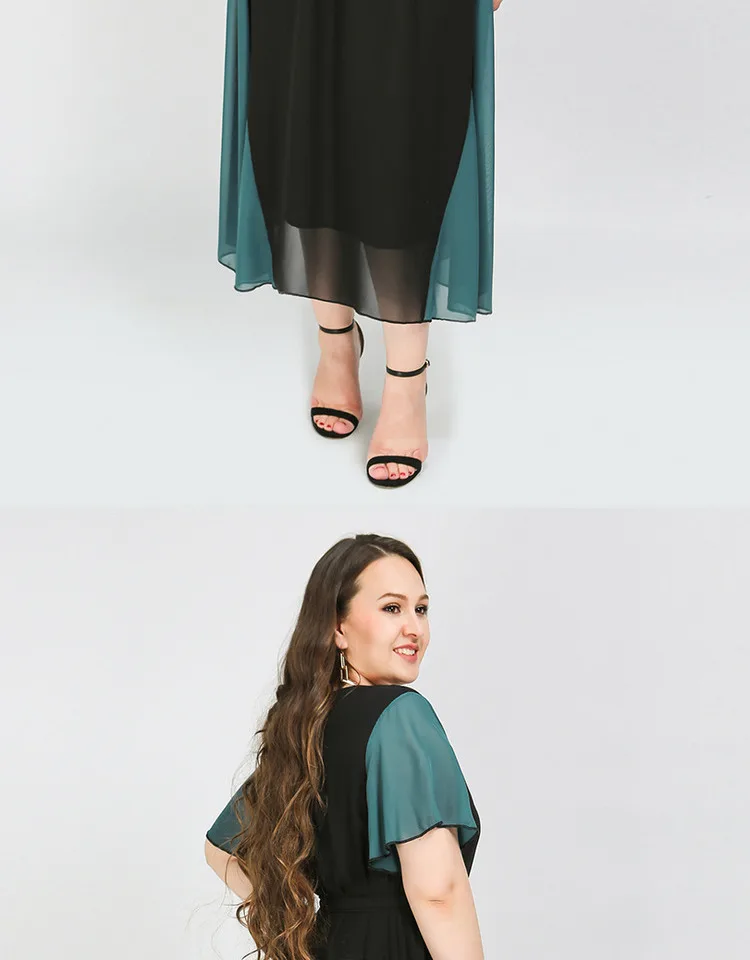 TUHAO размера плюс 8XL 7XL 6XL женские офисные шифоновые платья Boho Лоскутные богемные вечерние платья высокого качества элегантное платье WM7