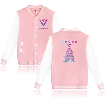 

Kpop SEVENTEEN 2019 Harajuku Streetwear Fashion Baseball Jackets Women Korean Hip Hop Coat Loose Hoodies Female Hooded Clothes