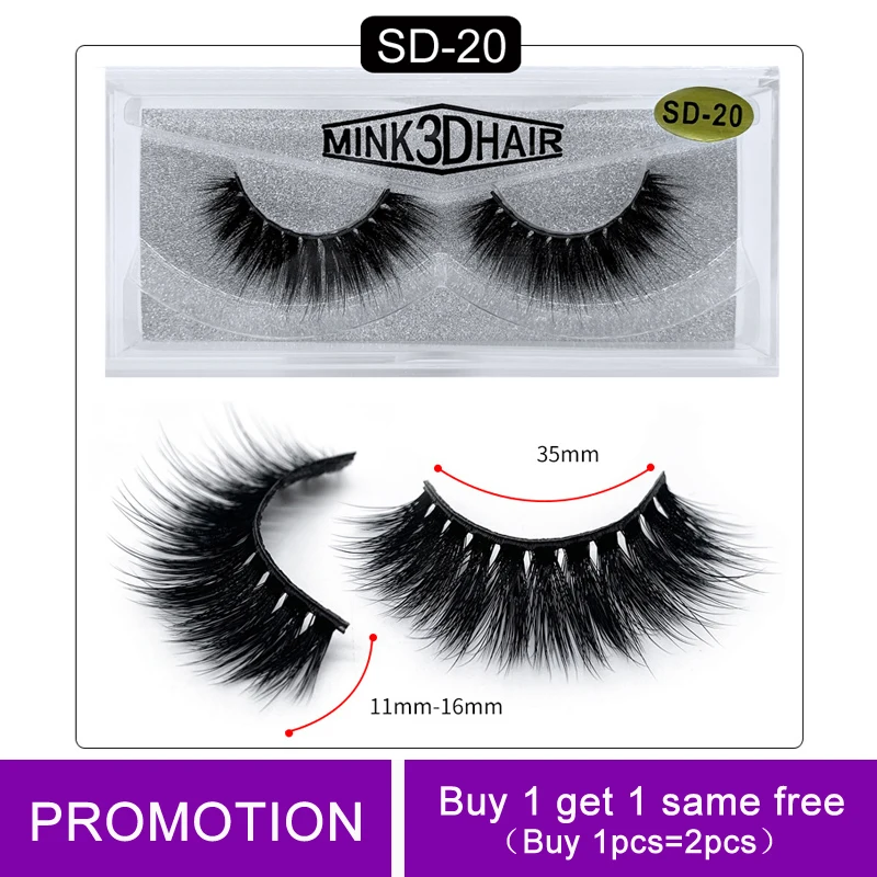 

1 Pair Eyelashes Set Real Siberian 3D Mink Lashes Full Strip False Eyelash Long Individual Eyelashes Mink Lashes Extension Tools