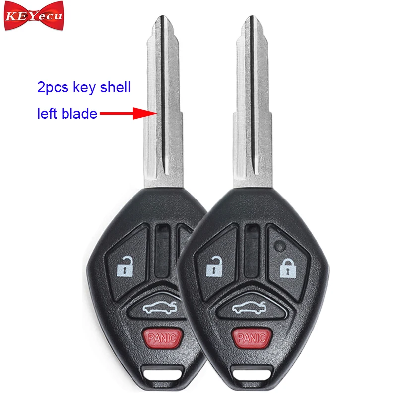 

KEYECU 2pcs for Mitsubishi Eclipse Endeavor Galant Lancer Outlander Remote Key Shell Case