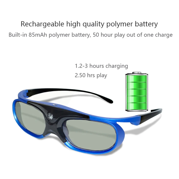 Bluetooth 3D Активные затвор очки для четкости видения очки для DLP-Link проектор ТВ