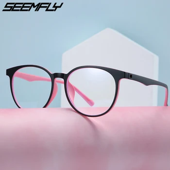 

Seemfly Gaming Spectacles Glasses Frames Radiation Eyewear Computer Transparent New Office Blue Men Women