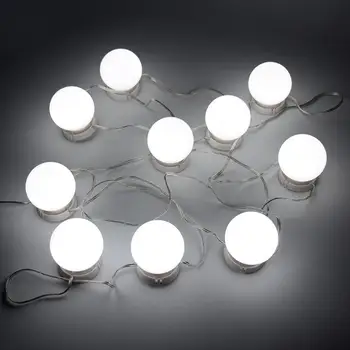 

10pcs USB Charging Cosmetic Lighting Makeup Mirror Vanity LED Light Bulbs Kit