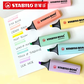 

STABILO BOSS70 Macaron Color Highlighter for Students with Large-capacity Candy Color Marker Color Pastel Marker Pen