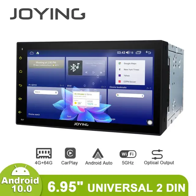 $338.3 Joying  2 Din Universal 6.95 Inch Android10.0 Car Radio GPS Carplay Androidauto Head Unit  Navigation With Back Up Camera bmw