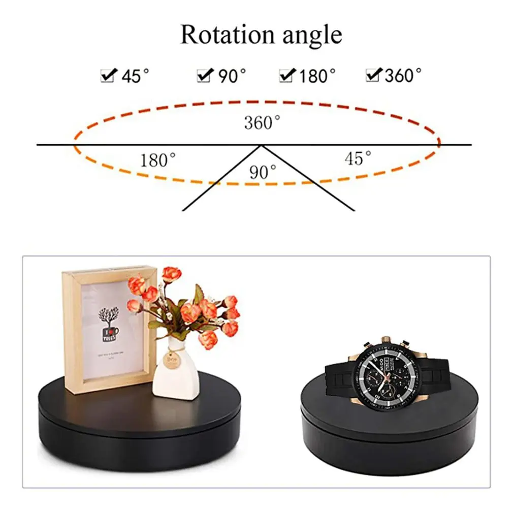 3 Speed Electric Rotating Display Stand 360 Degree Jewelry Turntable Rotating Base Rotary Table For Photography Video Shoot Prop jewelry display stand,rotating display stand
