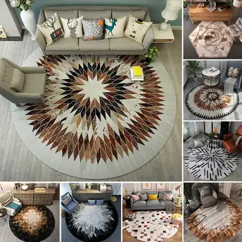 

Round Shape Waterproof Non-slip Living Room Bedroom Floor Rug Carpet Blanket