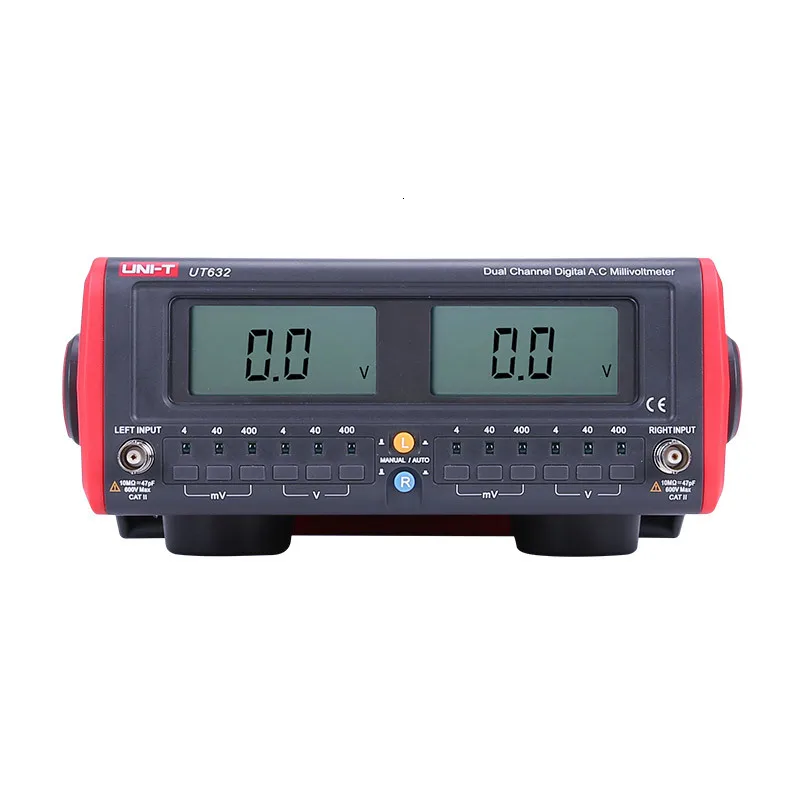 UNI-T UT631 UT632 AC милливольтметр, двухдисплейныйй измерительный прибор канал AC Милли вольтметры Voltimetro цифровой ЖК-дисплей Дисплей Напряжение тестер 4 мВ-400 V